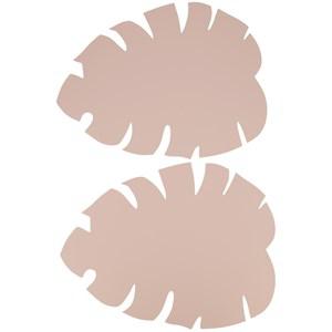 Buddy & Hope 2-Pack Pink Leaf Silicone Placemats One Size - Tableware - One size - Pink - Junge