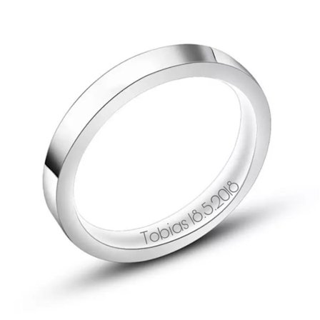 Många storlekar Rostfri Stålring i Guld, Silver och Svart