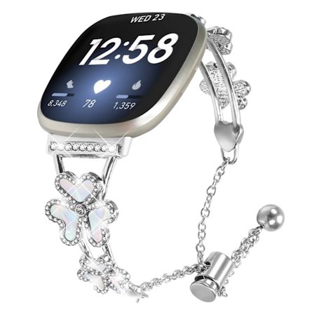 Clover Charm Armband för Fitbit Versa 3/4/Sense 2
