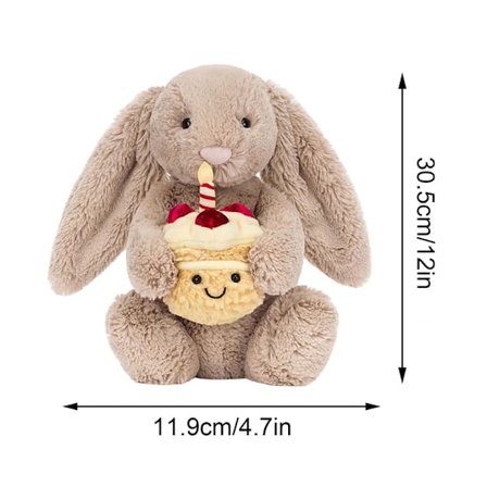 Jellycat Bashful Beiges Kanin Födelsedagspresent Plyschleksak Söt Mjukt Gosedjur