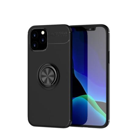 Iphone 12 / 12 Pro - Ring Skal - Svart Black Svart