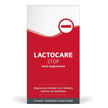 Lactocare Stop Mælkesyrebakterier med Magnesium 12 Kapsler, Helse & Madvarer, Ingredienser, Mælkesyrebakterier