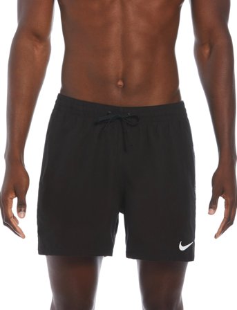 NIKE SWIM Nike Logo Tape Lap 5" Volley Short - Black - XL