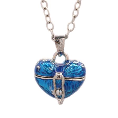 Hjerteformet anheng med kjede, kjæresteantrekk, rødt hjerteformet eskeanheng, lite, søtt kjede for jenter og kvinner