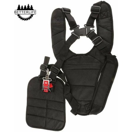 Dubbelremmad vadderad säkerhetsknappsele för röjsåg och grästrimmer Pa