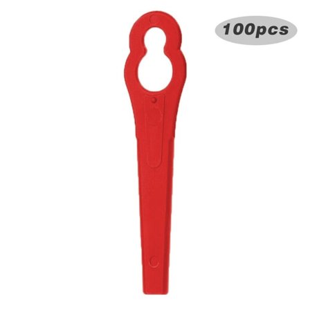 100 stk./sett Plastblader Kutter Gress Trimmer Blad RØD