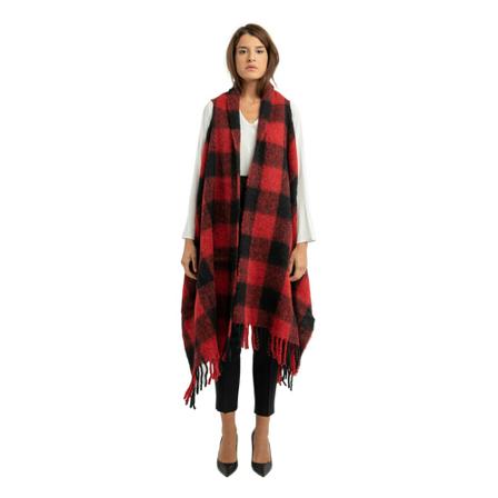 Woolrich Capes Rød, Dame Poncho, Størrelse: ONE Size