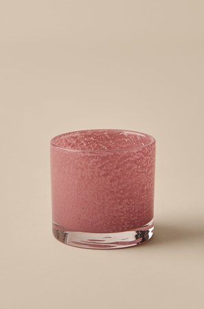 &Home - Lysestage/krukke Ruby Small højde 10 cm - Rosa - Lysestager & lanterner - Fra Homeroom