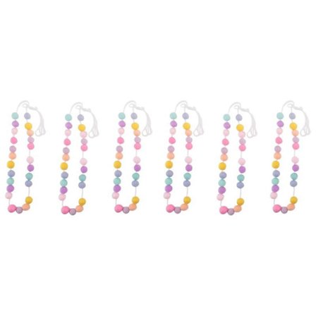 6 kpl Villahuopapalloköynnös Värikäs Pom Pom -köynnös Mardi Gras Pääsiäinen Halloween Kiitospäivä Joulukoriste C [DB]