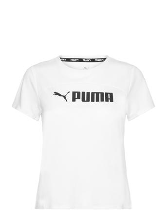 Puma Fit Logo Ultrabreathe Tee T-shirts & Tops Short-sleeved Hvit PUMA*Betinget Tilbud
