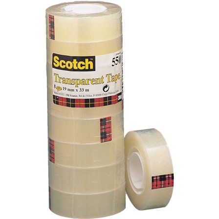 SCOTCH Tejp 550, genomskinlig, 19 mm x 33 m - Lyreco - Kontorsmaterial - Tejp lim och häftmassa - Tejp - Kontor