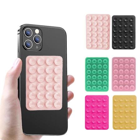 6 stk Silikon Sugetelefon Deksel Klebende Feste, Kompatibel med Iphone & Android Mobiltelefon Deksel, Håndfri Mobil Tilbehør Holder Fidget Leke