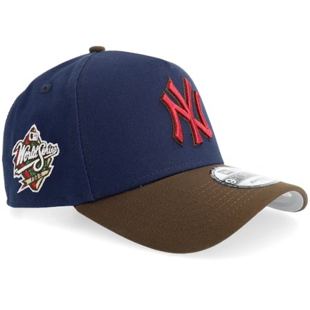 New Era - MLB Ble adjustable Czapka Z Daszkiem - "Hatstore Exclusive x New York Yankees 9FORTY World Series Navy/Brown A-Frame Adjustable " @ Hatstore
