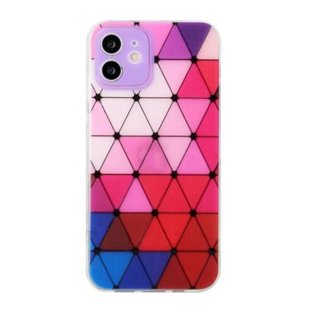 Colorful Triangle Iphone 11/xr Tpu Skal - Lila Lila