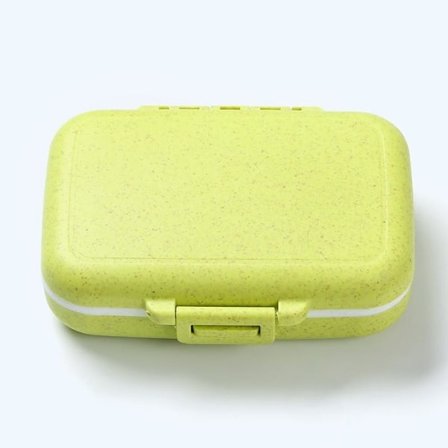 Dosett pillerask medicin ask pillerdosett 6 fack grön