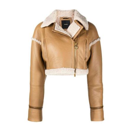 Pinko, Graciana Cropped Jacket Bruin, Dames, Maat:S