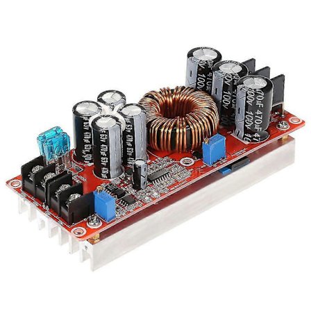 1200W DC-DC-omvandlare Boost Steg-upp Strömförsörjningsmodul 20A In 8-60V Ut 12-80V Justerbar