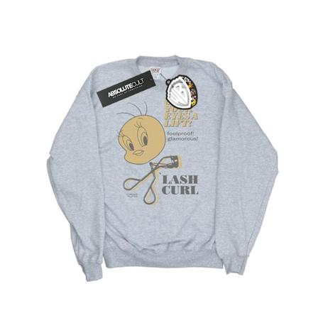 Looney Tunes Girls Tweety Pie Lash Curl Sweatshirt 5-6 år Sp Sports Grey 5-6 Years