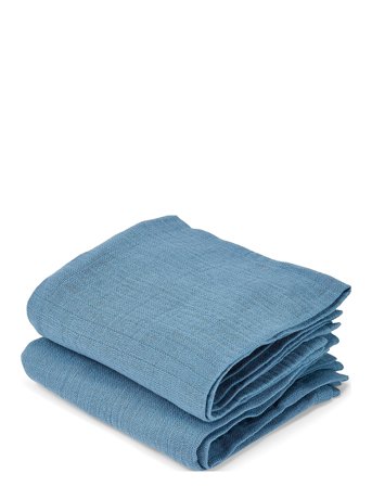 Nuuroo Bao Muslin Cloth 2-Pack Solid - Blue - ONE SIZE