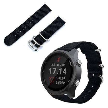 Garmin Forerunner 245 / 245 Music nylonkellonauha - Musta