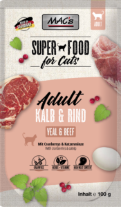 Mac's Super Food for Cats Kalv og Storfe 12x100g - Våtfôr