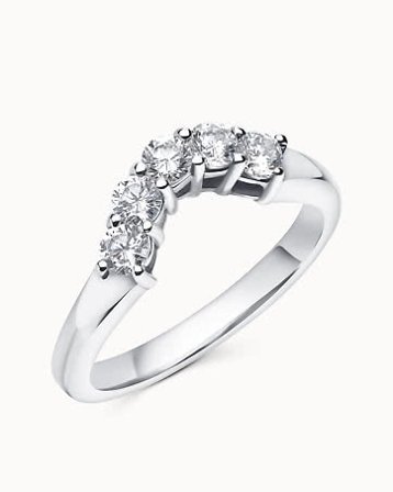 Cassandra Wedding Ring 18K White Gold with Natural Diamonds - Engagement Rings & Wedding Rings from Vanbruun