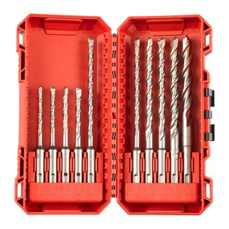 Milwaukee 4932492117 Hammerbor-set SDS-Plus M2, 10 deler, Maskintilbehør & forbruk