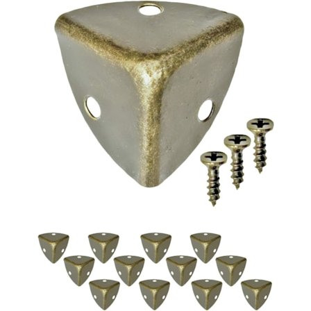 12 Rundade Antik Möbelhörn, Skyddshörn, Metall F