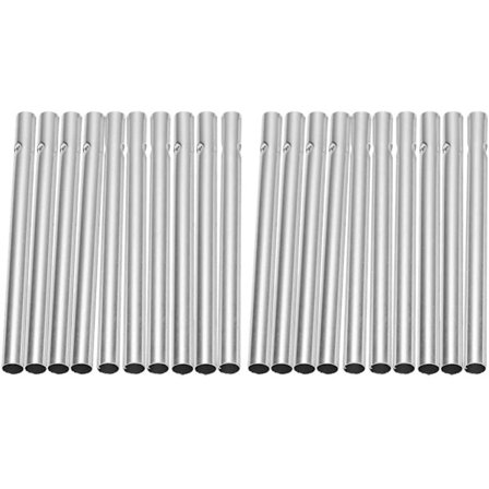20 stk. 9 cm sølvfarvede vindklokkerør til udskiftning