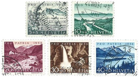 Schweiz 1954 - MICHEL 597/601 - Stemplet