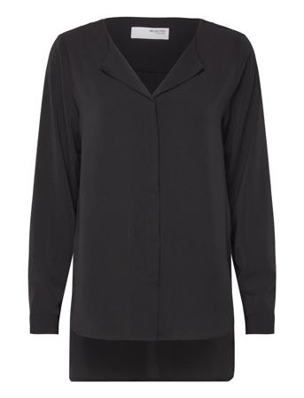 Slfsim -Dynella Ls Shirt O Black Selected Femme