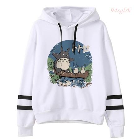 Totoro Kawaii Luvtröja med tecknad printed rolig tröja damer Spirited Away Miyazaki Hayao Sweatshirt Koreansk stil Toppar Dam 27 S