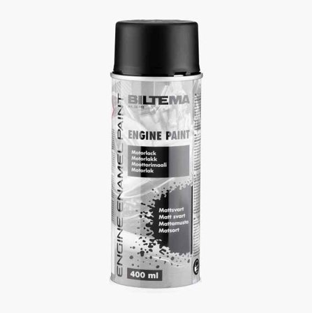 Motorlack mattsvart 400 ml