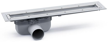 Purus Line Vinyl Plus 700 Golvbrunn utan sil, Ø75 sidoutlopp 730 mm, Inomhusavlopp