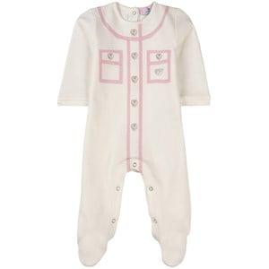 Monnalisa White Monnalisa x Chiara Ferragni Footed Baby Body 9 months - All in ones - 9 months - White