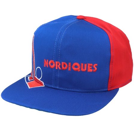 Twins Enterprise - NHL Blå snapback Caps - Quebec Nordiques Big Logo NHL Vintage Blue/Red Snapback @ Hatstore