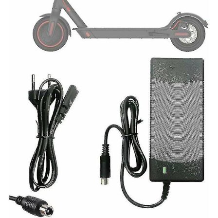 Laturi Xiaomi M365:lle, 42V 2A sähköpotkulauta laturi, Nopea akkulaturi Xiaomi ja Ninebot potkulaudalle, Akkuadapteri Xiaomi M365:lle ja Nin