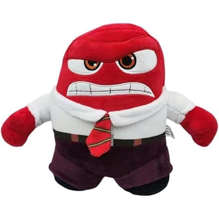 Inside Out 2 Vihainen Pehmolelu - Ihastuttava Ahdistuksen Lievitykseen Sopiva Täytetty Eläin Elokuvafaneille Pojille & Tytöille Syntymäpäiville, 