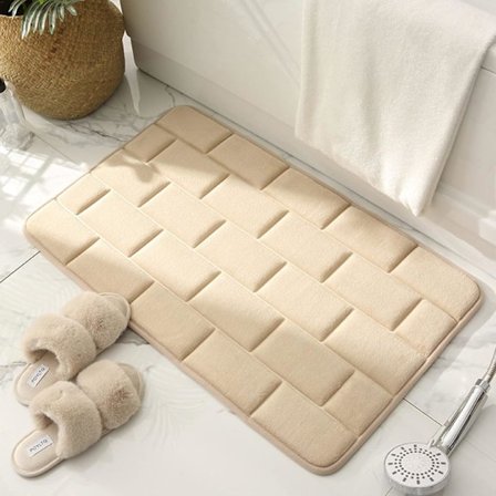 Badeværelsesmåtte 50 x 80 cm superabsorberende badeværelsesmåtte med memoryskum