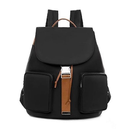 Svart Enkel Oxford Tyg Ryggsäck Flickor Student Ryggsäck Casual