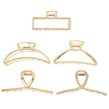 5 st metallhårklämmor