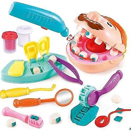 Lilla Tandläkaren Leklera Set Leksak Doktor Borr Och Fyll Lekset Lekdeg Set