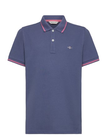 GANT Contrast Tipping Ss Pique Rugger - Navy - 170