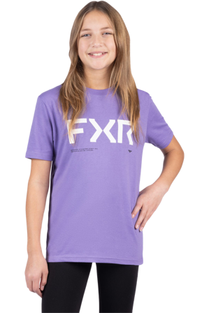 Camiseta Niño FXR Hidrógeno Premium Amatista/Blanco L