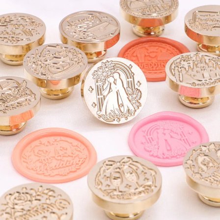 Wax Seal Wedding Theme Fire Lacquer Stamp Creative Love Series DIY Handmade Stamp Head Scrapbooking Envelope Wedding Invitations