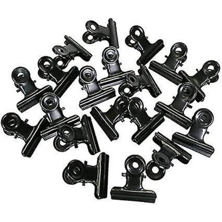 Papirklips Sæt 22mm Små Bulldog Rustfrit Stål Klips