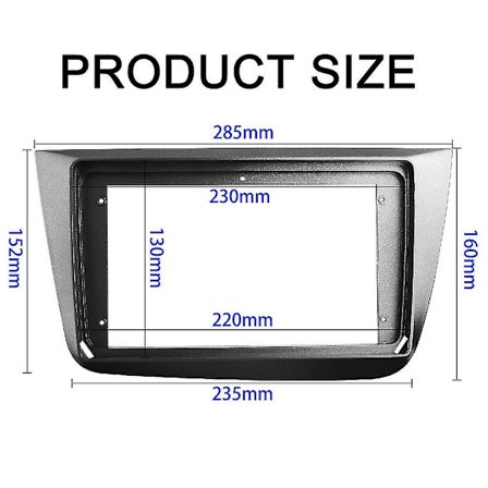 2din Bilradio Fascia Til Altea 20042015 Dvd Stereo Ramme Plade Adapter Montering Dash Installation
