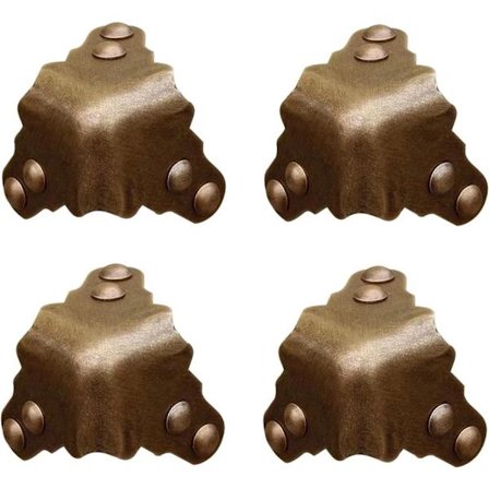 Antik messing hjørnebeskyttelse, vintage møbelkontor kant tre-s