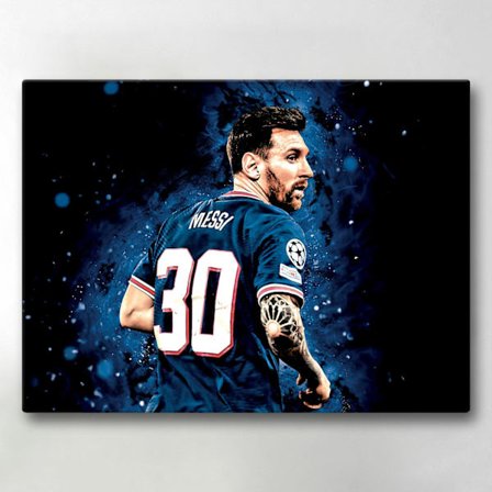 Lerretsbilde / Bilde - Messi - PSG - 40x30 cm - Lerret