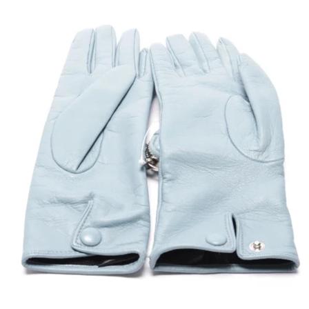 Prada Vintage, Pre-owned Leather gloves Blauw, Dames, Maat:ONE Size